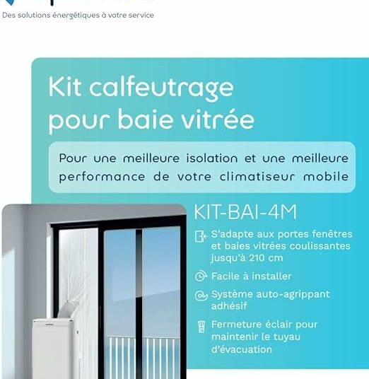 Boîte du kit de calfeutrage universel OPTIMEA pour climatiseur mobile