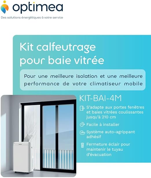 Boîte du kit de calfeutrage universel OPTIMEA pour climatiseur mobile