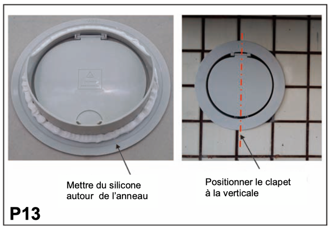 Schéma d’installation des grilles extérieures du climatiseur OAC-270-SD1