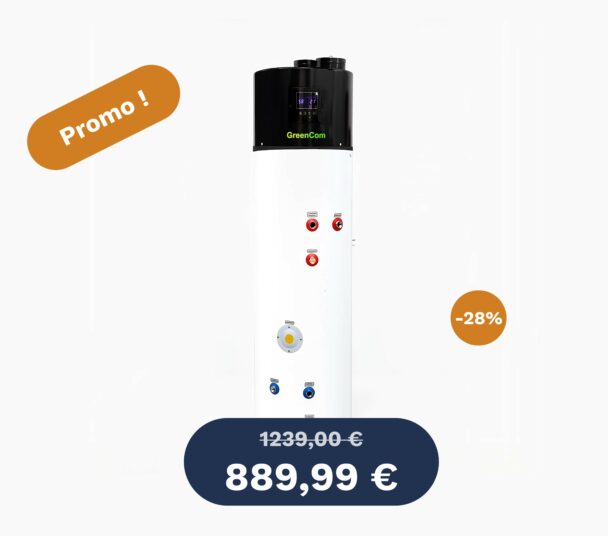 Chauffe-eau thermodynamique 200L GreenCom GCAT200i – Offre spéciale (-28%)