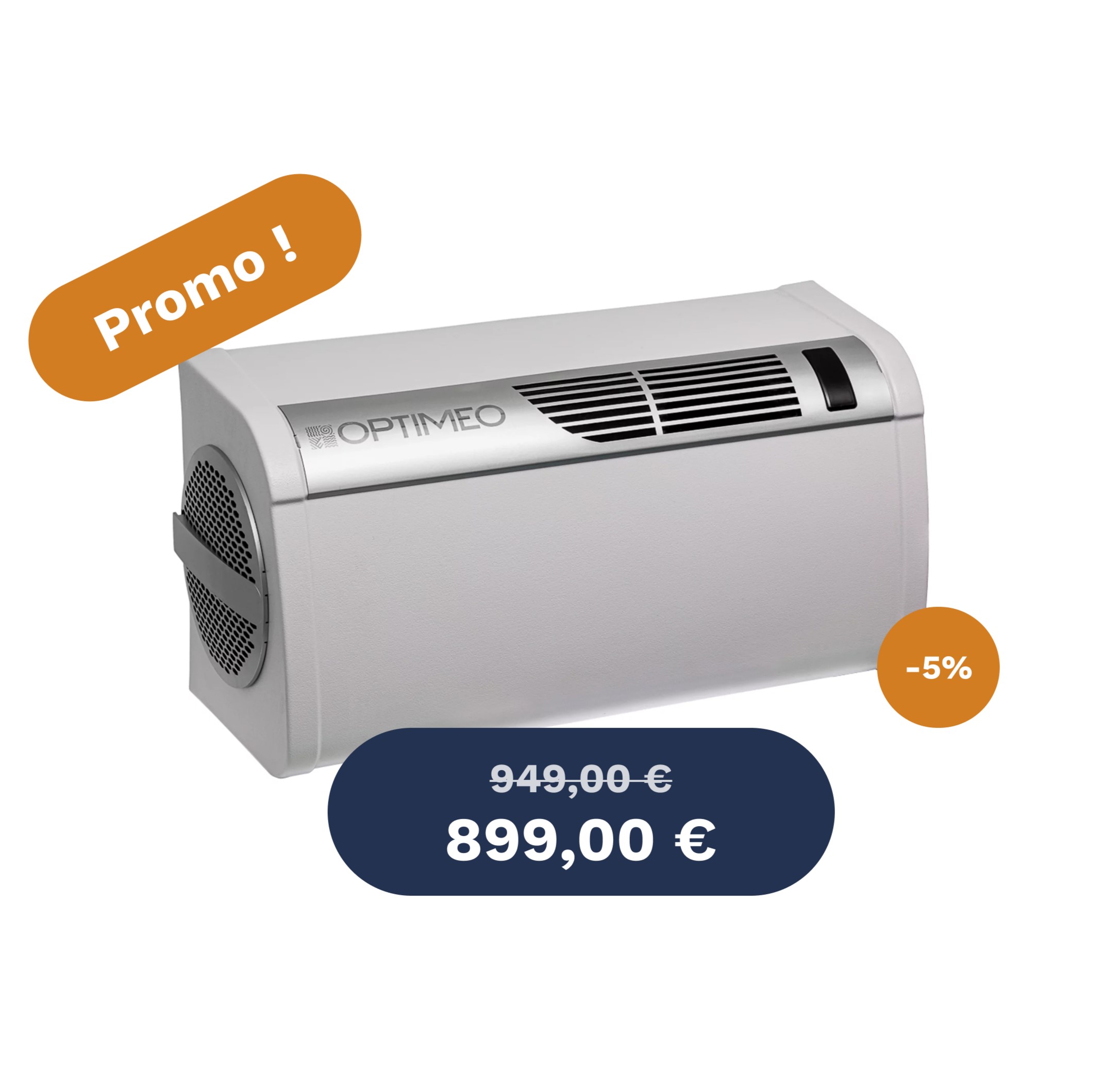 optimeaClimatiseur monobloc fixe réversible OAC-250-RE2 – 2410 W – sans unité extérieure-1