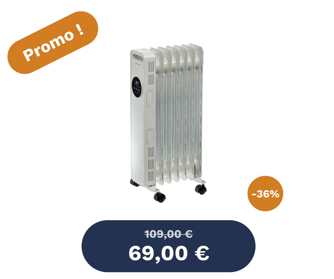 optimeaRadiateur bain d'huile 2000W