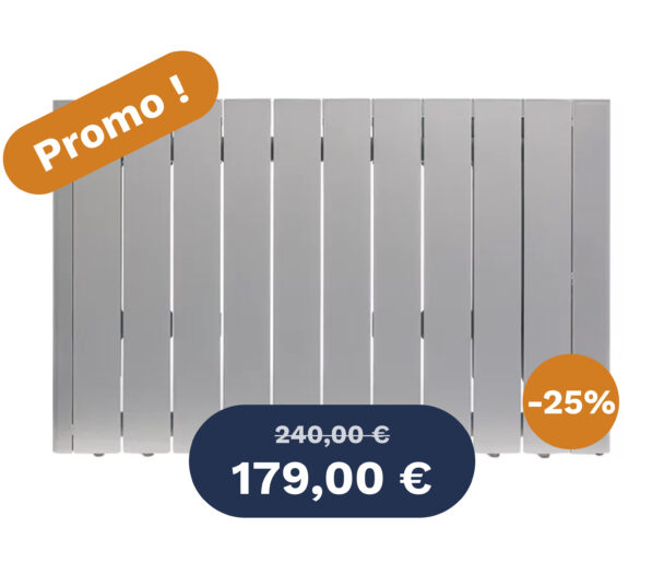 Chauffage à inertie fluide connecté en Bluetooth, 1000W