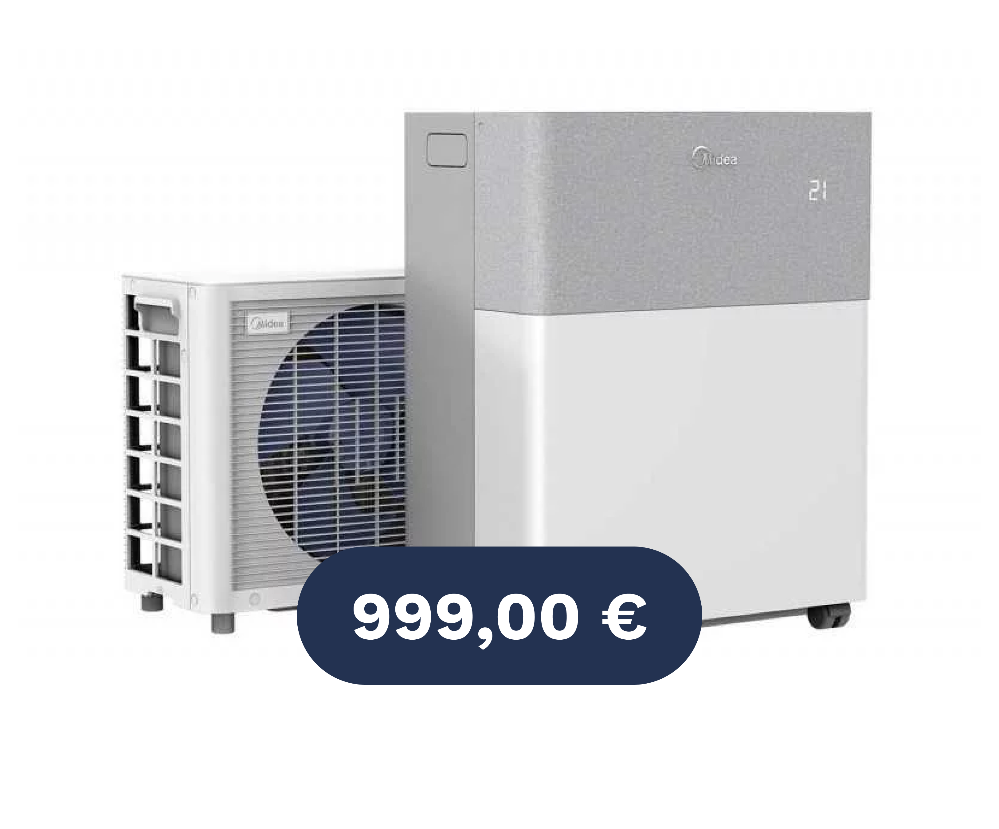 Climatiseur Split Mobile MIDEA Silencieux, Réversible, Sans Installation