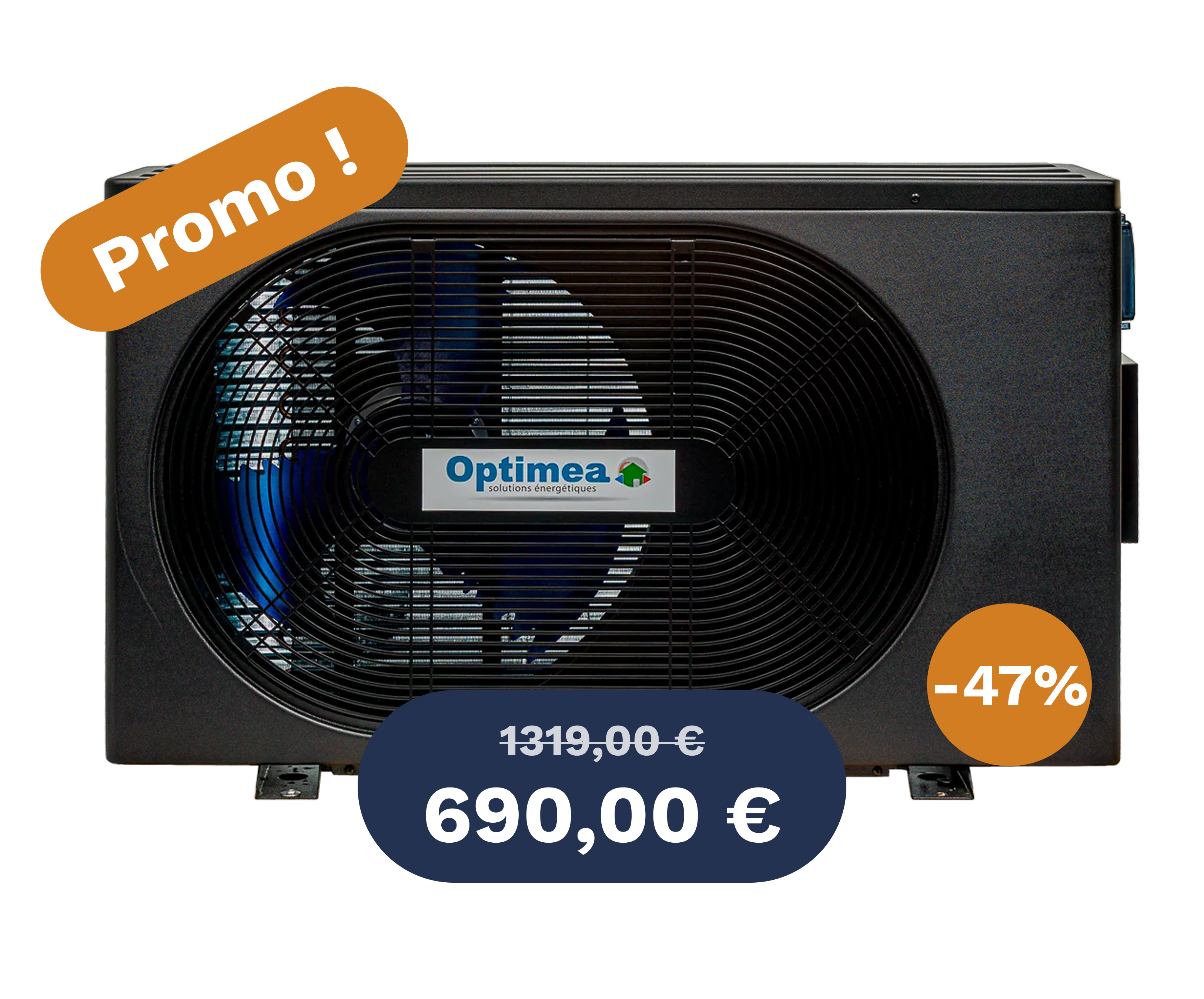 Pompe à chaleur piscine 55 m³ – WiFi, silencieuse, économique – WINDPAC-EM55C